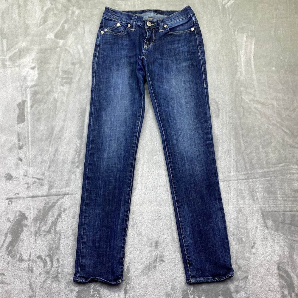 Rock & Republic Berlin Jeans Women's Size 2S Fits 37" Dark Wash Skinny Fit Denim